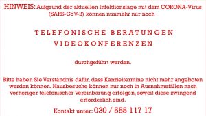 Rechtsanwalt Erbrecht telefonische Beratung Videokonferenz CORONA